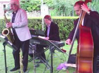 Band performing as a trio